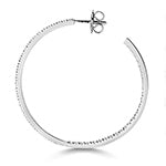 Clustdlysau Diemwnt Aur Gwyn 18k 1.16CT