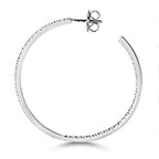 Clustdlysau Diemwnt Aur Gwyn 18k 1.16CT