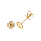 18ct Yellow Gold Diamond Earrings 0.18CT