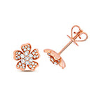 Clustdlysau Diemwnt Aur Rhosyn 18ct 0.48CT