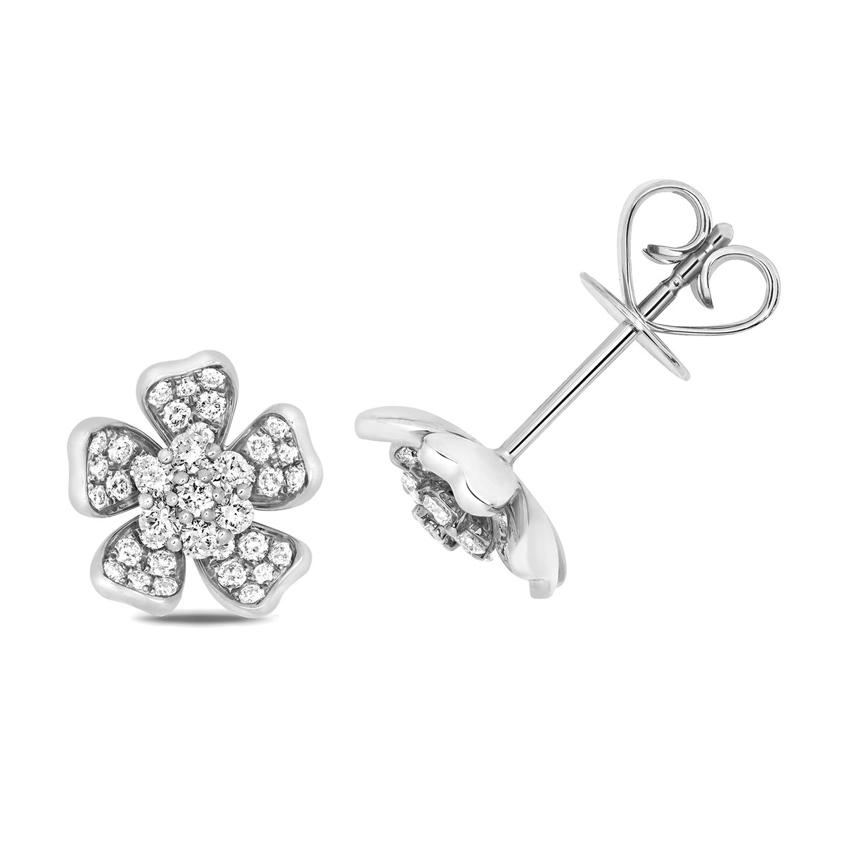 18ct White Gold Diamond Earrings 0.48CT