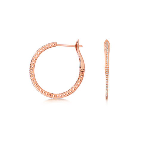 18ct Rose Gold Diamond Earrings 0.25CT