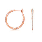 18ct Rose Gold Diamond Earrings 0.25CT