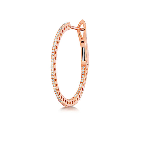 18ct Rose Gold Diamond Earrings 0.25CT