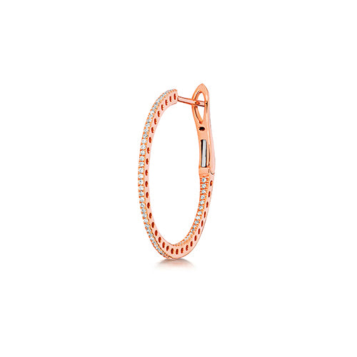 18ct Rose Gold Diamond Earrings 0.25CT