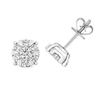 18ct White Gold Diamond Earrings 1CT