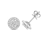 18ct White Gold Diamond Earrings 0.55CT