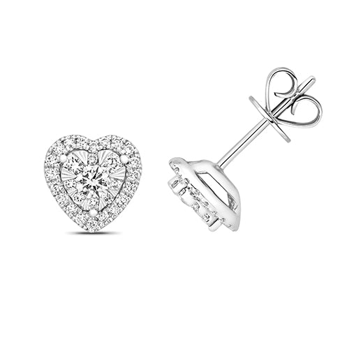 18ct White Gold Diamond Earrings 0.45CT