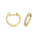 Clustdlysau Diemwnt Aur Melyn 18k 0.21CT