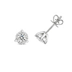 Clustdlysau Diemwnt Aur Gwyn 18ct 0.61CT