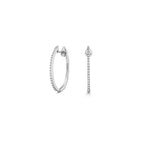 Clustdlysau Diemwnt Aur Gwyn 18ct 0.24CT