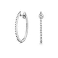 Clustdlysau Diemwnt Aur Gwyn 18ct 0.24CT