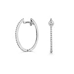 Clustdlysau Diemwnt Aur Gwyn 18ct 0.24CT