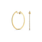 Clustdlysau Diemwnt Aur Melyn 18ct 0.51CT