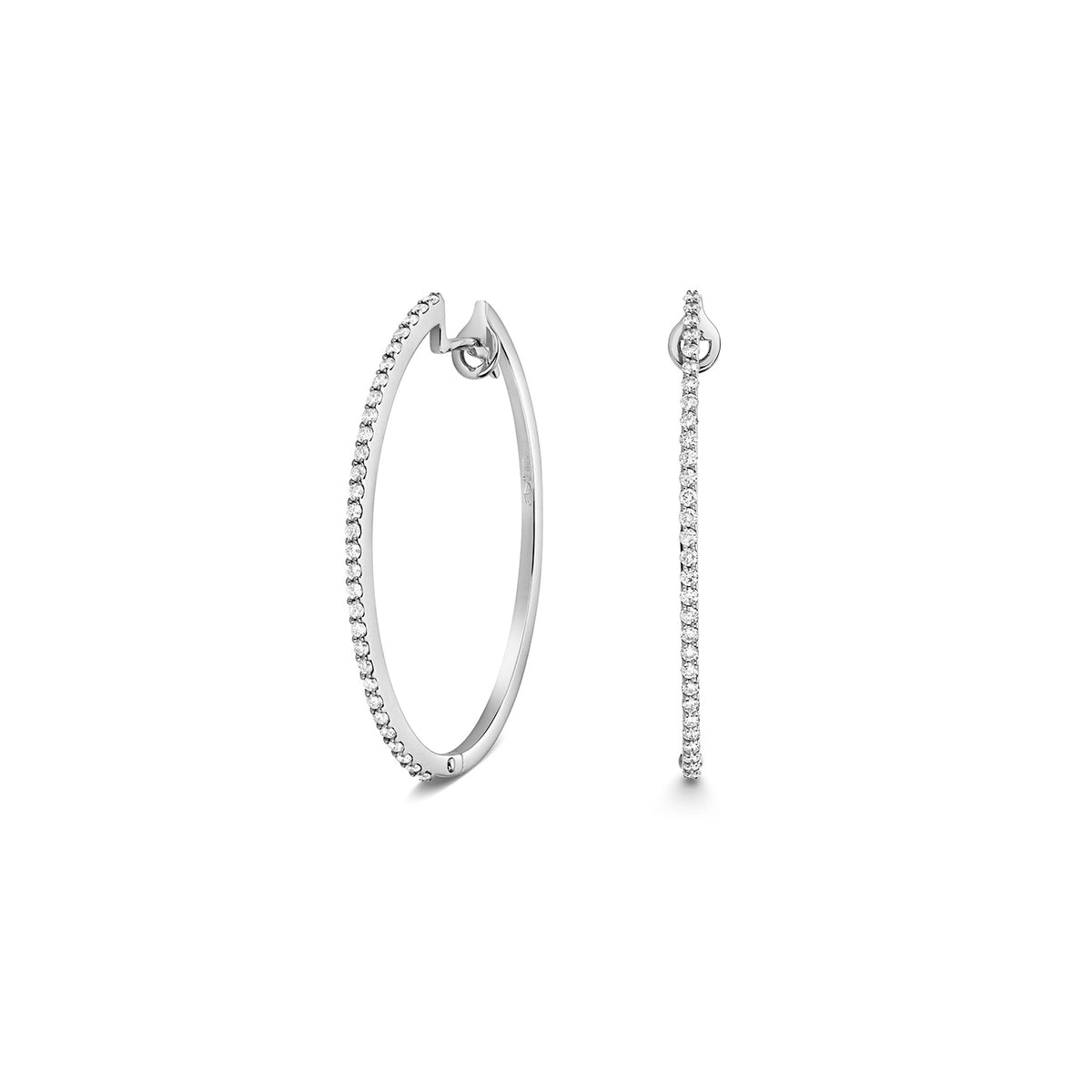 18ct White Gold Diamond Earrings 0.51CT
