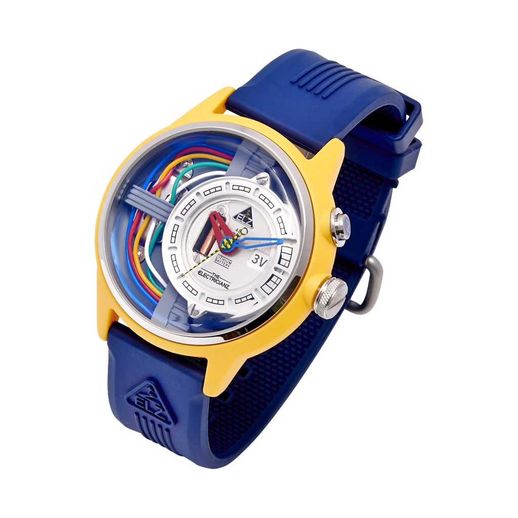 The Electricianz Nylon THE CABLE Z Mens Watch with Blue Rubber Strap ZZ-A1A/02