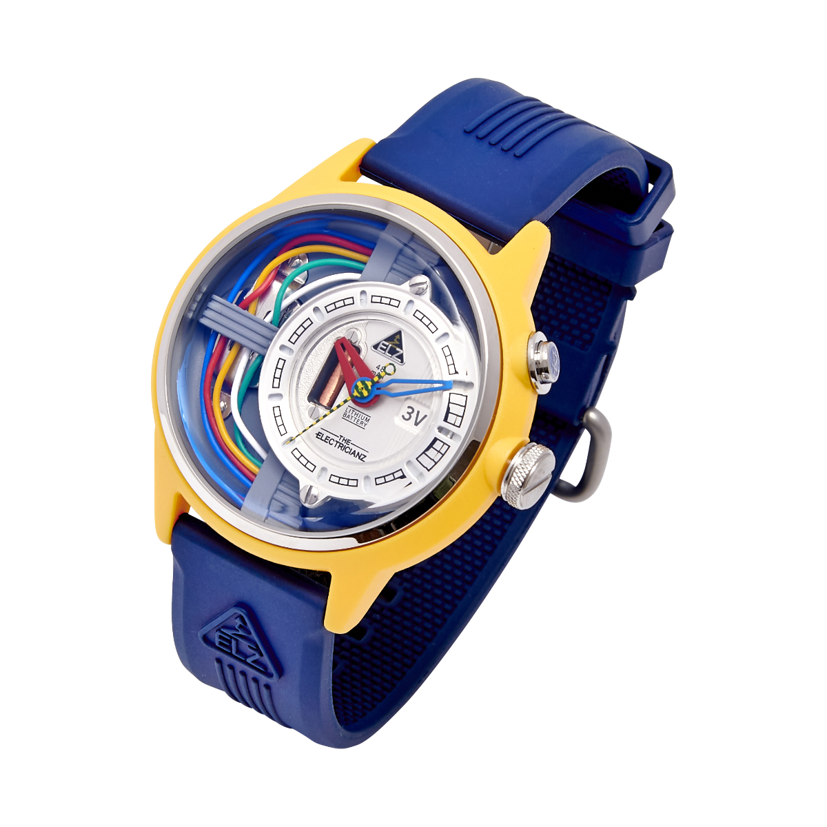 The Electricianz Nylon THE CABLE Z Mens Watch with Blue Rubber Strap ZZ-A1A/02