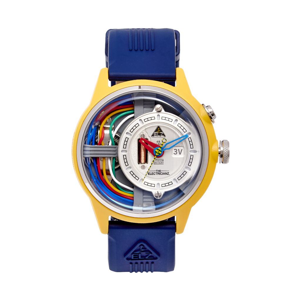 The Electricianz Nylon THE CABLE Z Mens Watch with Blue Rubber Strap ZZ-A1A/02