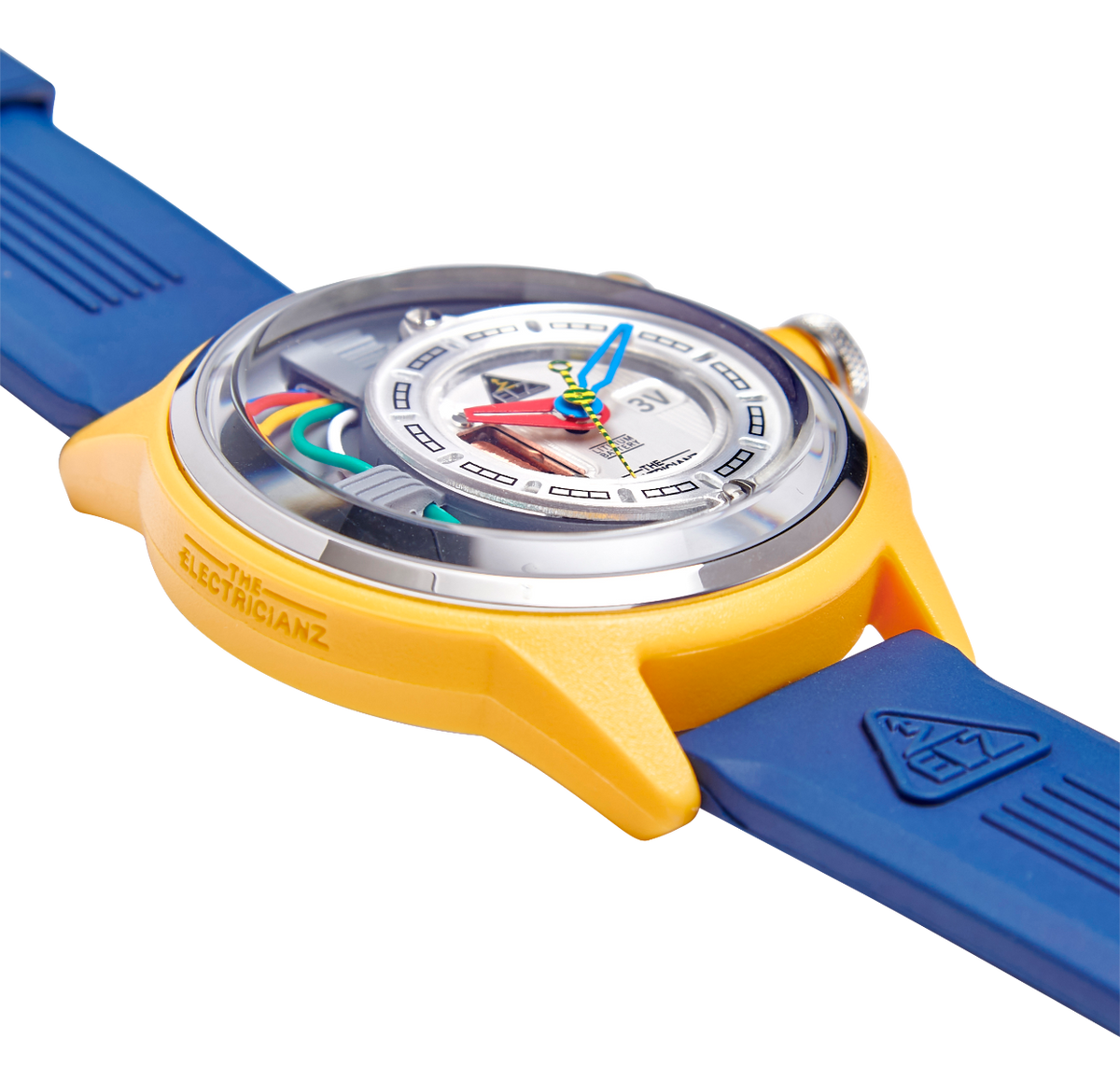 The Electricianz Nylon THE CABLE Z Mens Watch with Blue Rubber Strap ZZ-A1A/02