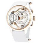 The Electricianz Nylon THE S.NOW Mens Watch with White Leather Strap ZZ-A1C/04