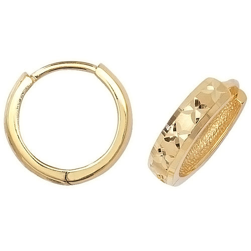 Clustdlysau Aur Melyn 9ct