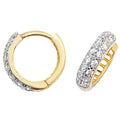 Clustdlysau Aur Melyn 9ct