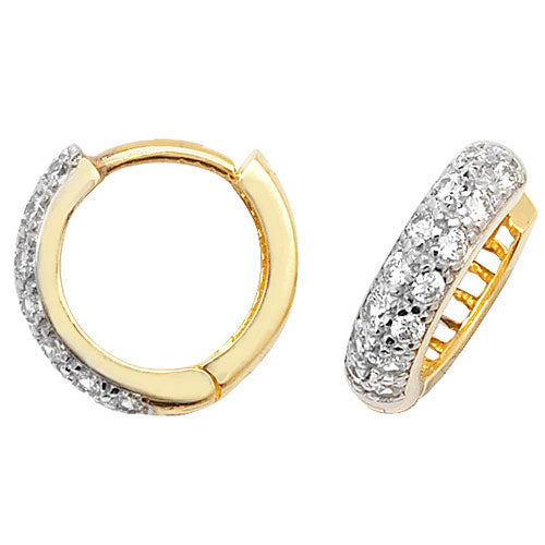 Clustdlysau Aur Melyn 9ct
