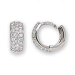 Clustdlysau Aur Gwyn 9ct