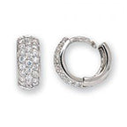 Clustdlysau Aur Gwyn 9ct