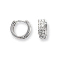 Clustdlysau Aur Gwyn 9ct
