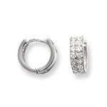 Clustdlysau Aur Gwyn 9ct