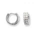 Clustdlysau Aur Gwyn 9ct