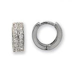 9ct White Gold Earrings