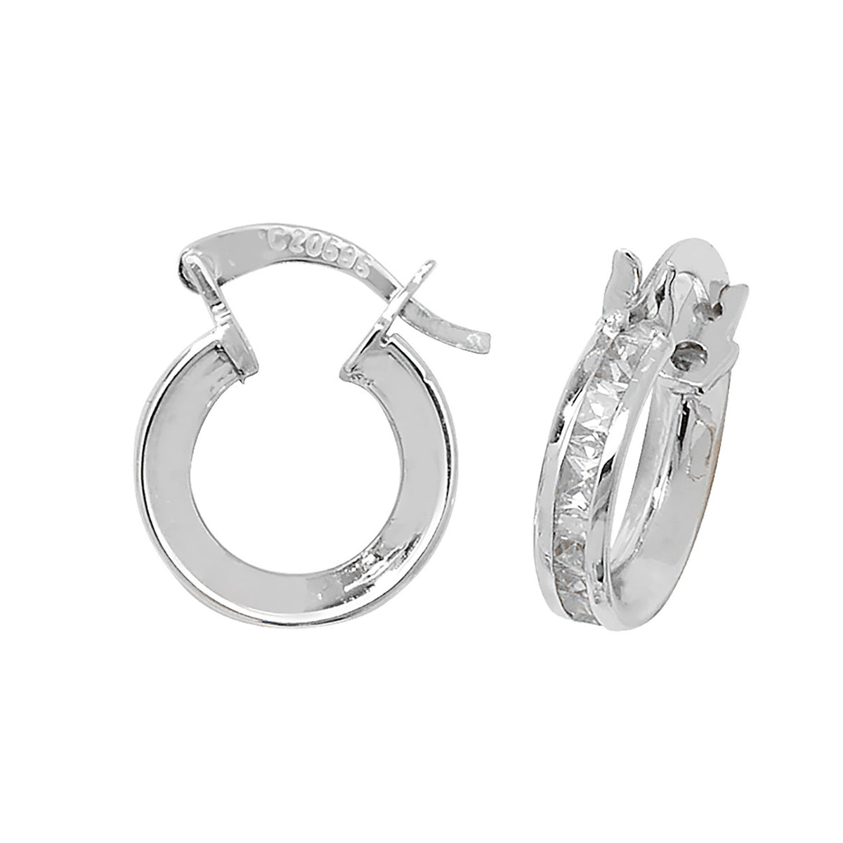 9ct White Gold Earrings