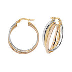 Clustdlysau Aur Melyn 9ct 20mm