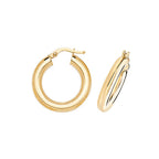 Clustdlysau Aur Melyn 9ct 15mm