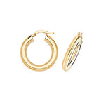 Clustdlysau Aur Melyn 9ct 15mm