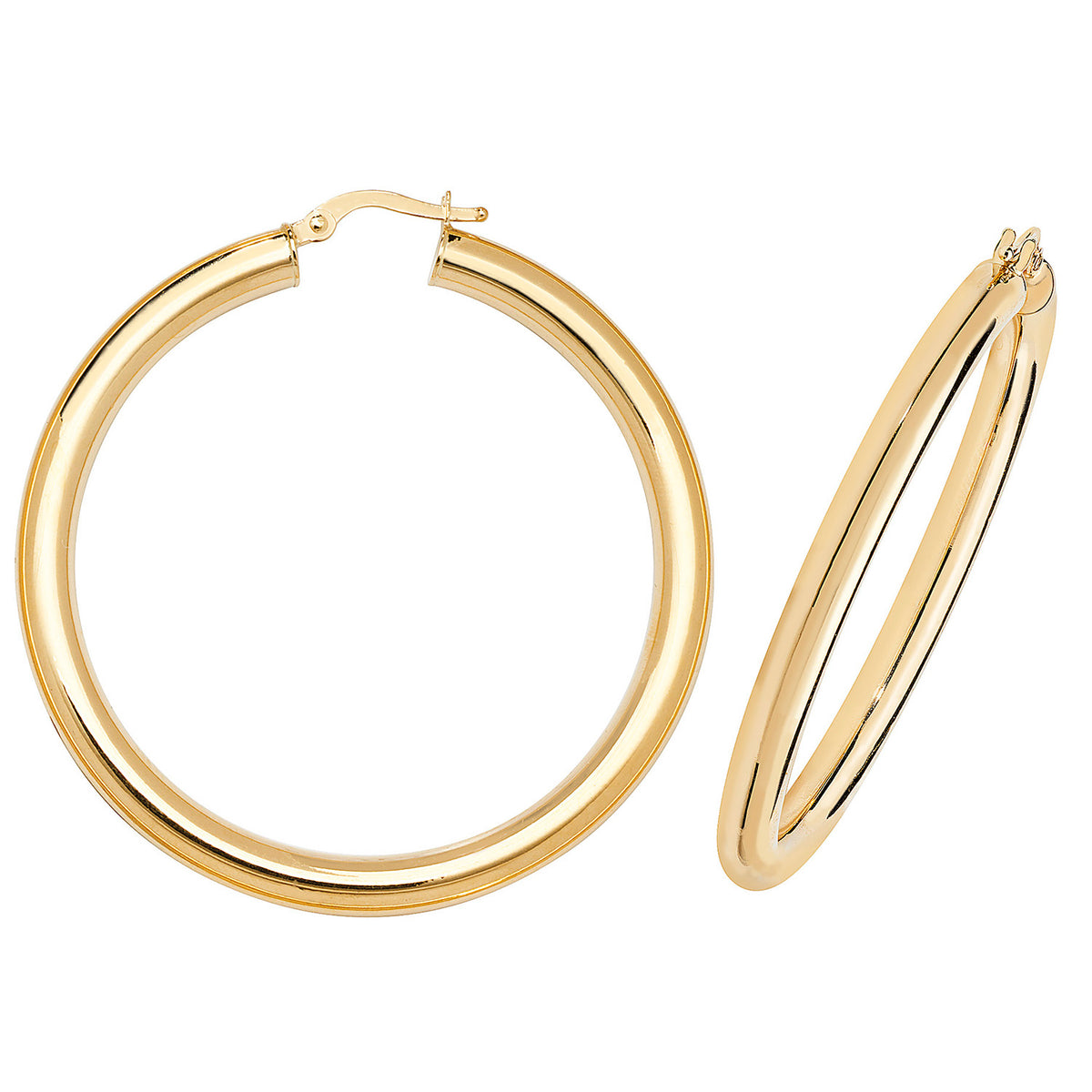 9ct Yellow Gold Earrings 40mm