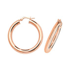 9ct Rose Gold Earrings 25mm