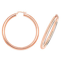 9ct Rose Gold Earrings 40mm