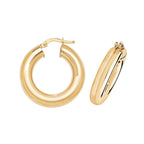 Clustdlysau Aur Melyn 9ct 15mm
