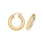 Clustdlysau Aur Melyn 9ct 15mm
