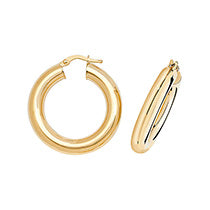 Clustdlysau Aur Melyn 9ct 20mm