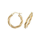 Clustdlysau Aur Melyn 9ct 15mm