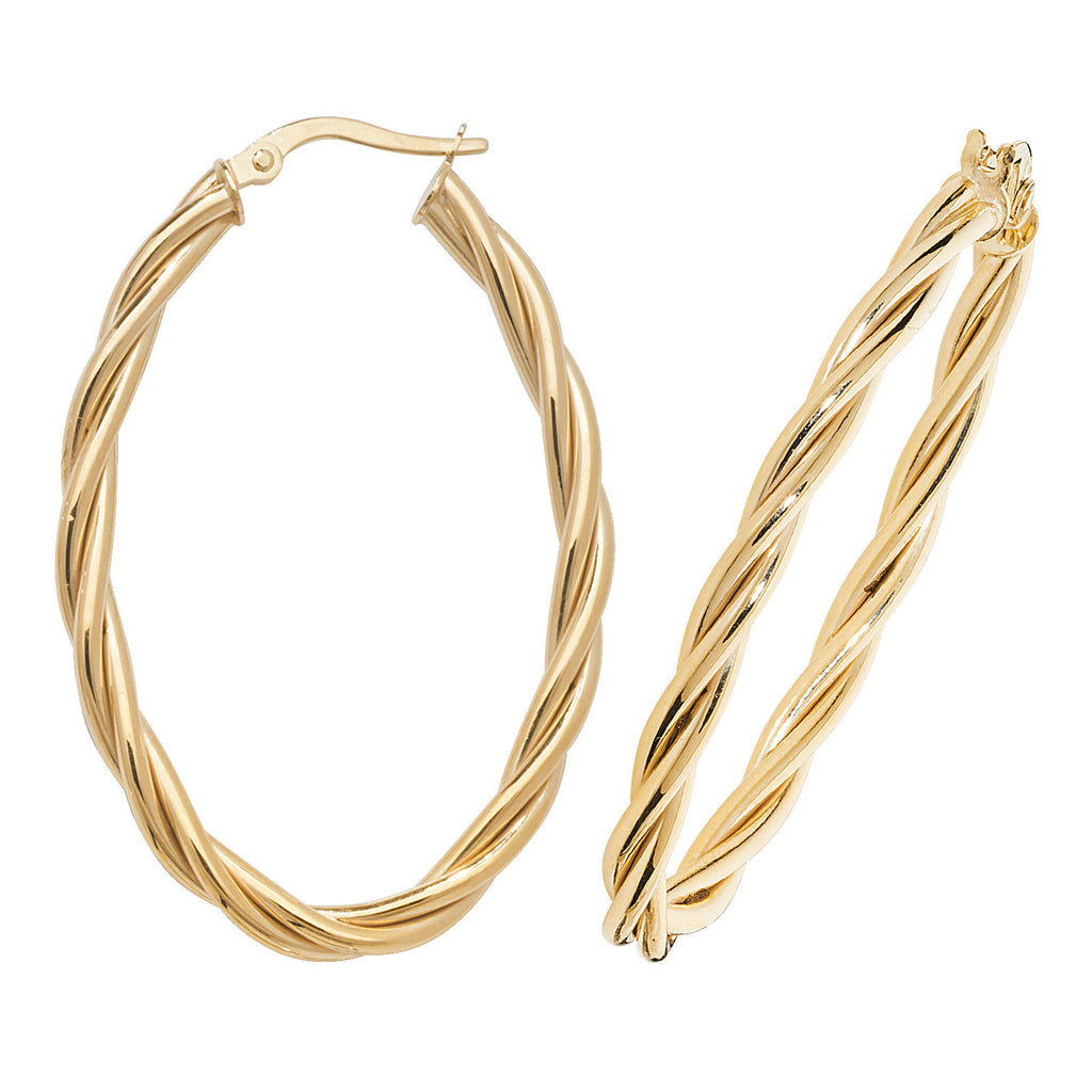 Clustdlysau Aur Melyn 9ct