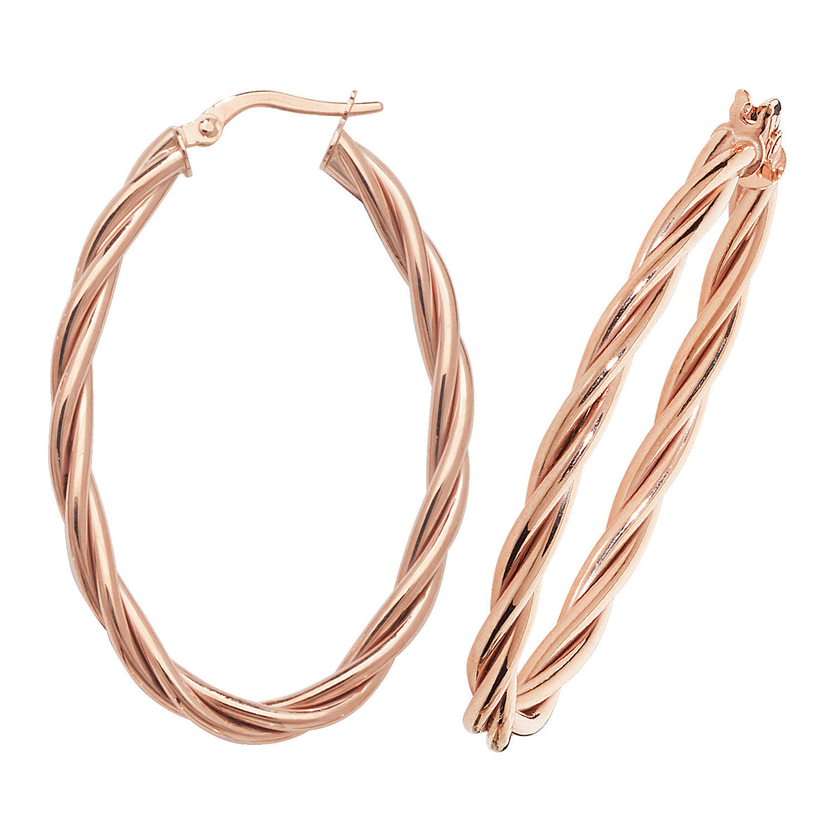 Clustdlysau Aur Rhosyn 9ct