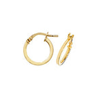 Clustdlysau Aur Melyn 9ct 10mm