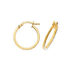 Clustdlysau Aur Melyn 9ct 15mm
