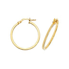Clustdlysau Aur Melyn 9ct 20mm