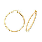Clustdlysau Aur Melyn 9ct 25mm